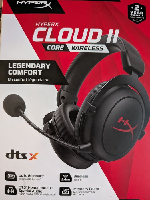 słuchawki gamingowe HyperX Cloud II Core Wireless.
