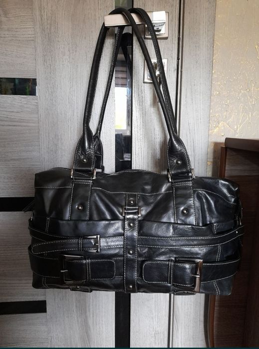 Шкіряна сумка Genuine Leather Італія