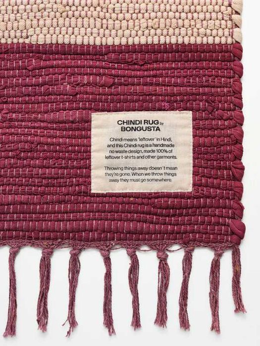 Chindi Rug Wine & Peach Плетений килимок ручної роботи від данського бренду Bongusta.