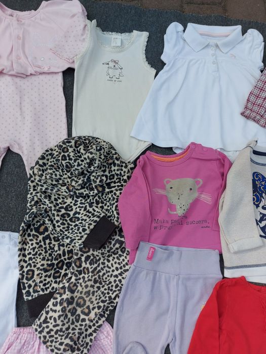 Zestaw paka body, sukienka, bluzka, spodnie H&M rozmiar 68