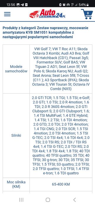 Poduszka amortyzatora KYB SM1051
