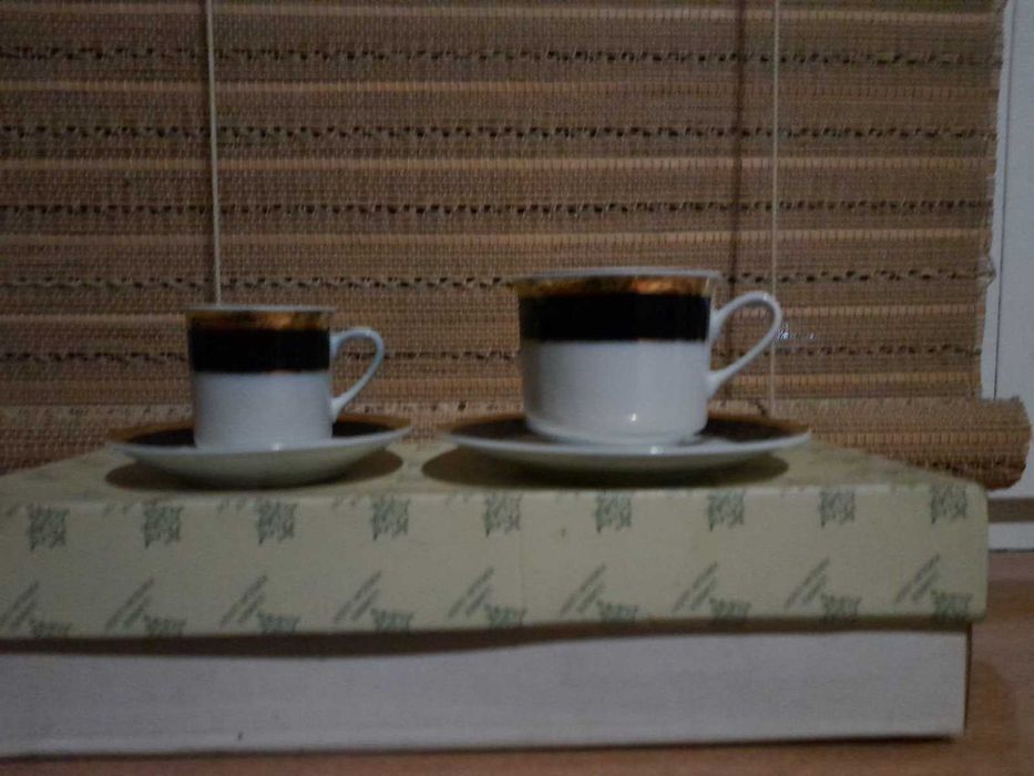 Набор фарфоровых чашек с блюдцем (Leander)