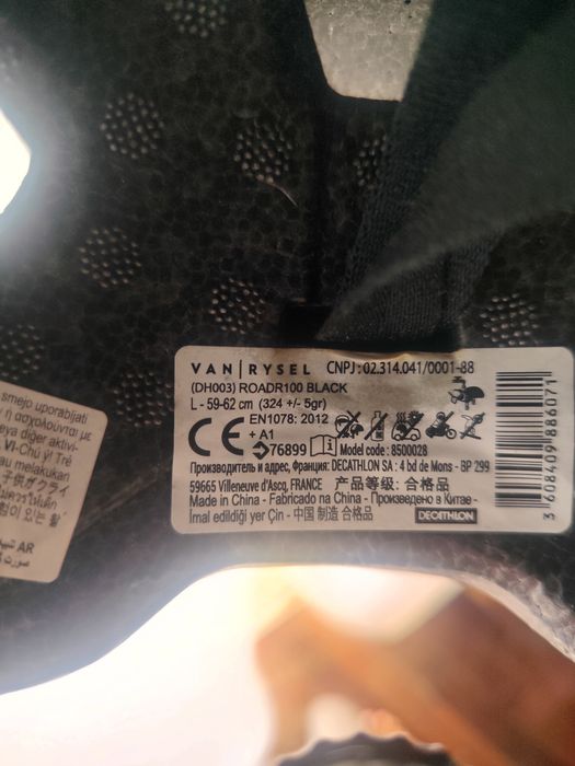 Capacete proteção de bicicleta"VAN RYSEL"