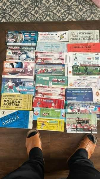 bilety kolekcjonerskie reprezentacji Polski w piłce  nożnej domowe