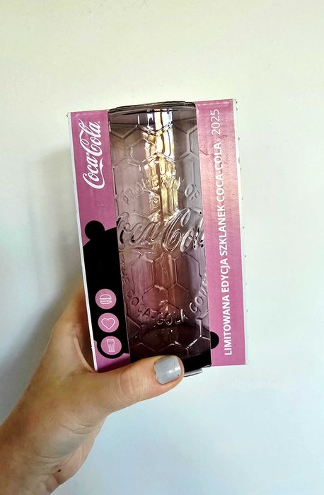 Szklanka Coca-Cola x MacDonald's limitowana kolekcja 2025 różowe szkło