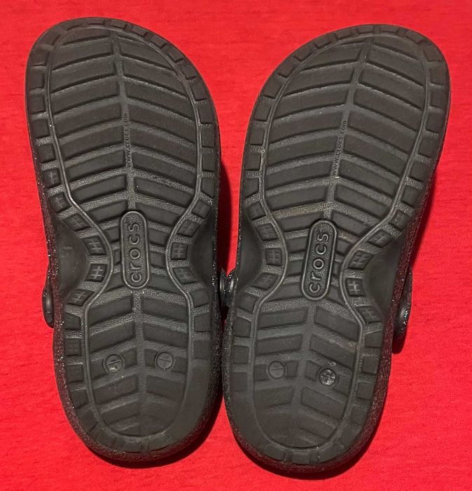 Crocs утеплені капці крокси оригінал з блискітками М4W6 23,5см р.37