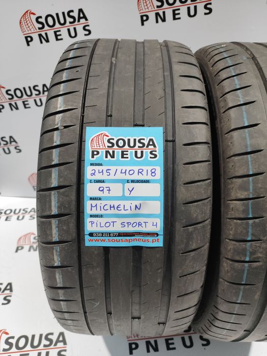 2 pneus semi novos 245-40R18  Michelin Pilot Sport 4 97Y - Oferta da e