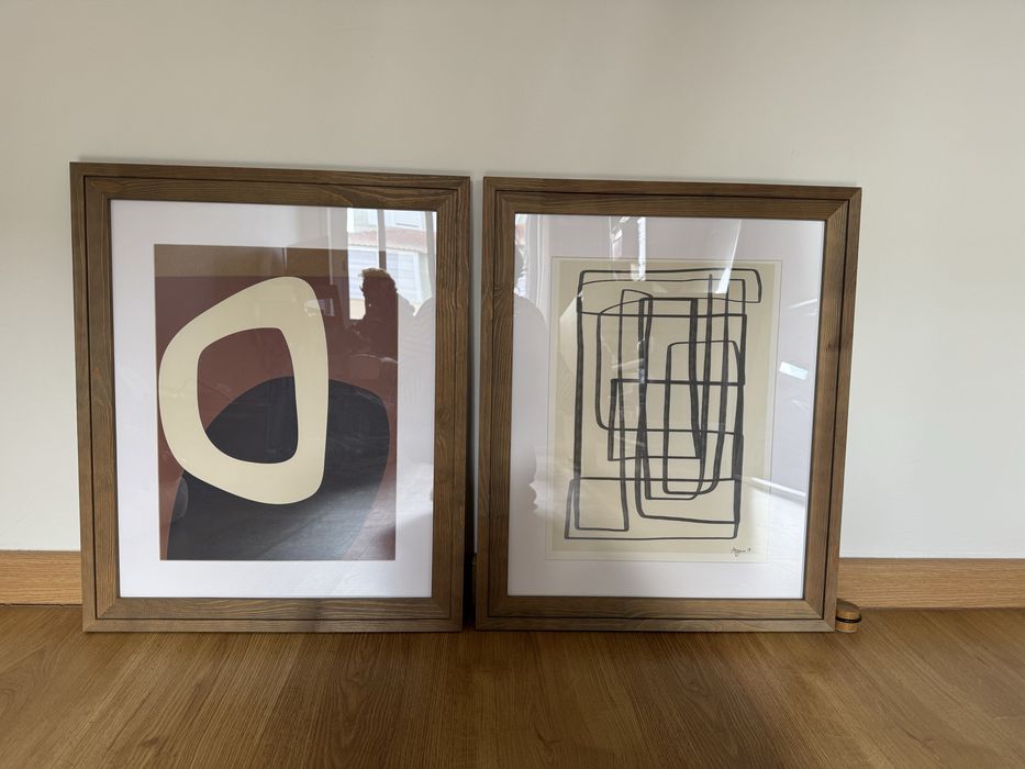 2 Molduras IKEA RAMSBORG 47x43 cm com Quadros Decorativos