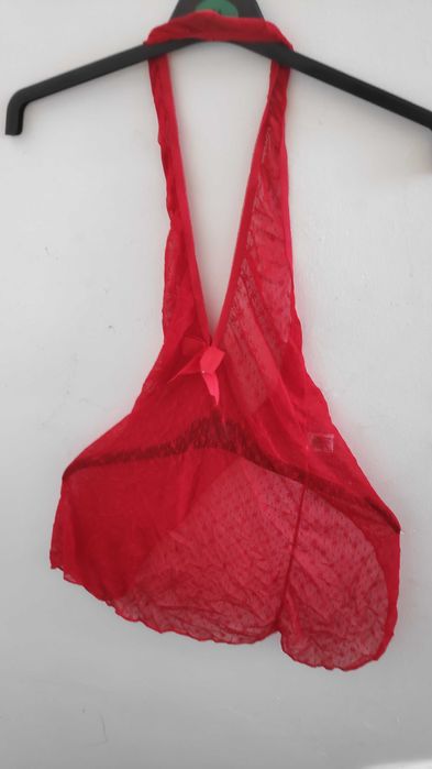 Top Sexy LEG AVENUE Renda Vermelha