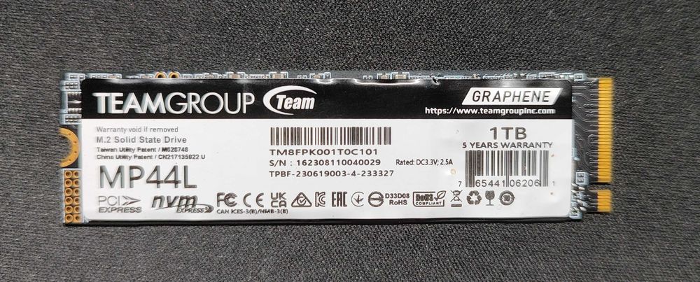 Disco SSD m.2 TeamGroup MP44L 1TB PCI-E 4.0
