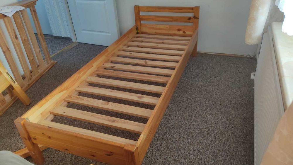 Stelaż łóżka 80x200 cm, drewniany, PORZĄDNY