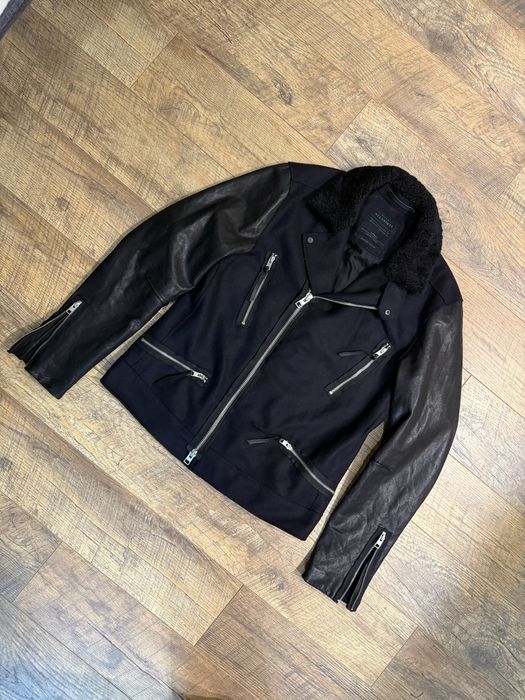 Дубленка Allsaints M кожаная шерстяная куртка мужская luxury opium