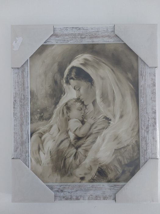 Nowy obraz 25x30 Matka Boża z Dzieciątkiem Jezus na chrzest