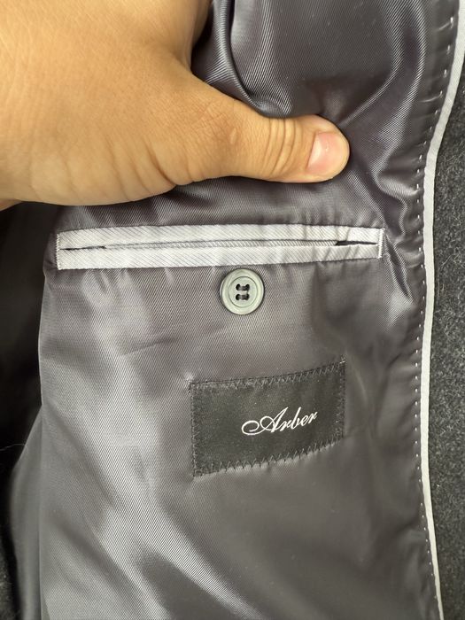 Темно серое пальто Arber