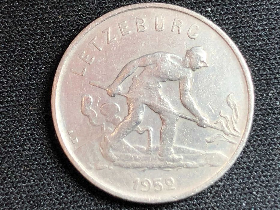 Luxemburgo 1952 - 1 Franc Cuproniquel