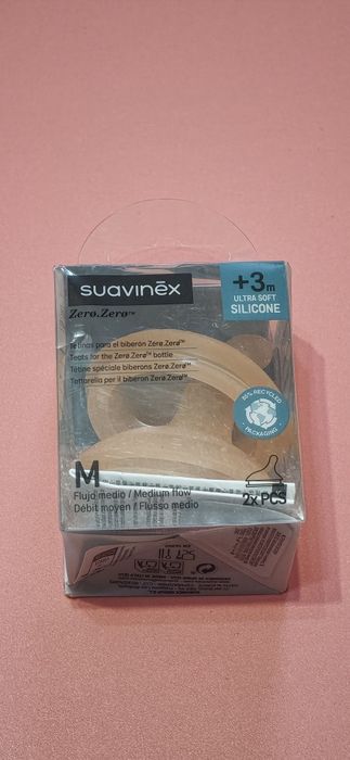 Smoczek Zero Średni Przepływ SUAVINEX  2X +3m MEDIUM