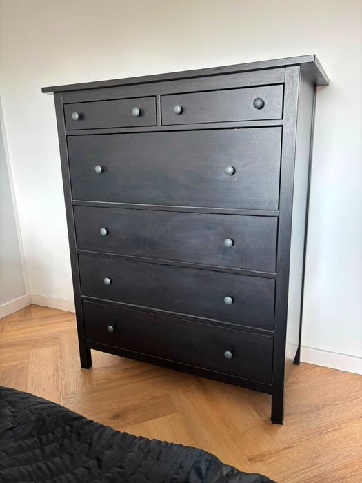 OKAZJA! IKEA HEMNES – komoda 6 szuflad, czarnobrąz (602.392.68)