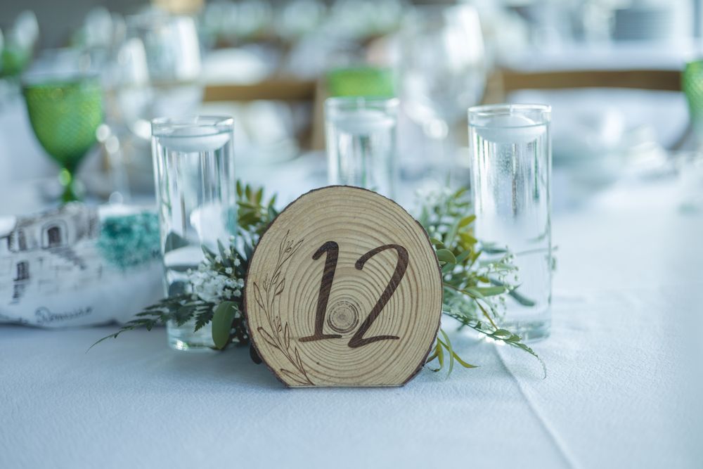 Placas para mesa casamento/batizado