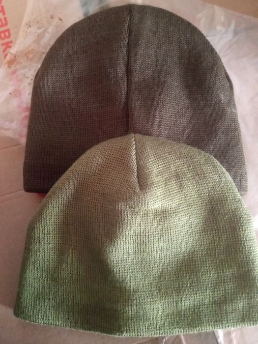 Зимова шапка подвійна Олива