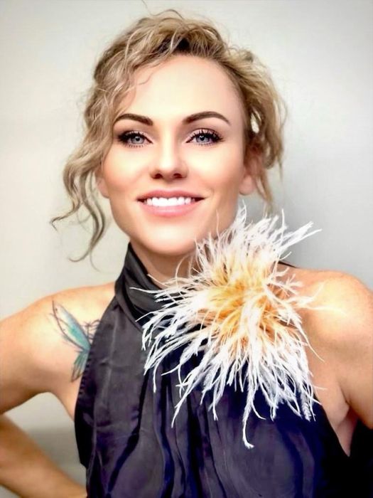 Piękna broszka ombre pomarańcz