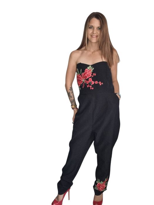 Czarny kombinezon cameo rose rozmiar xxl 44
