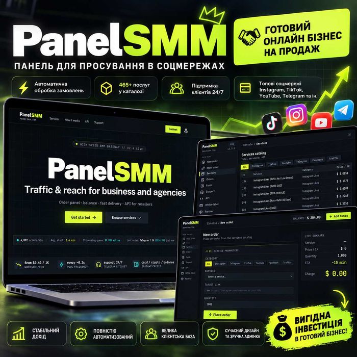 SMM агентство панель накрутка послуги