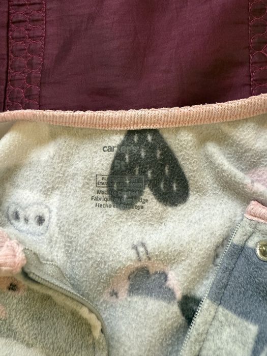 Флісова піжама carters 5t на дівчинку, ромпер