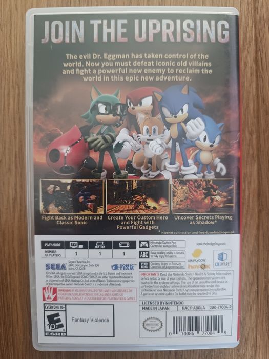 Nintendo SWITCH SONIC Forces ! SEGA stan 6/6