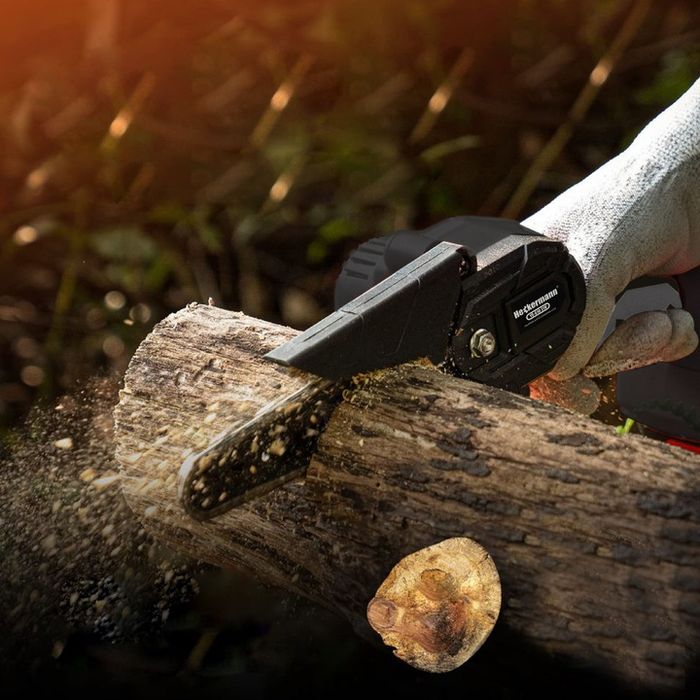 Ręczna Piła Łańcuchowa Akumulatorowa Elektryczna Pilarka 6" 2x Akumula