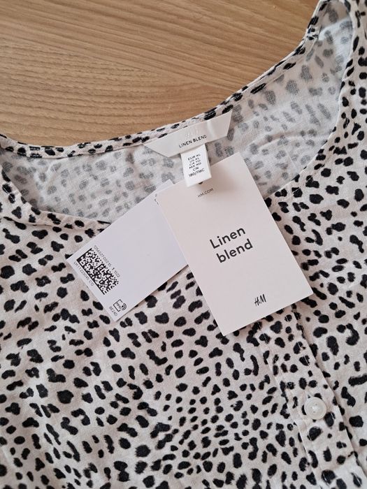 Стильна нова льняна блуза h&m