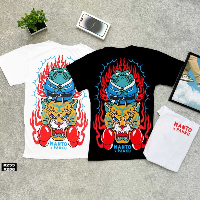 Cotton 100% » Новая Футболка MANTO x Panku » Биг Лого Принт » XS-XXL