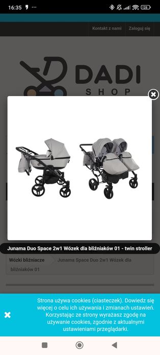 Wózek bliźniaczy  Junama Duo