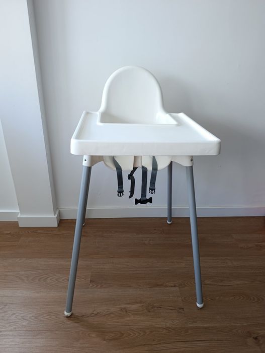 Cadeira bebé IKEA ANTILOP - Cadeira alta com tabuleiro, branco
Ca