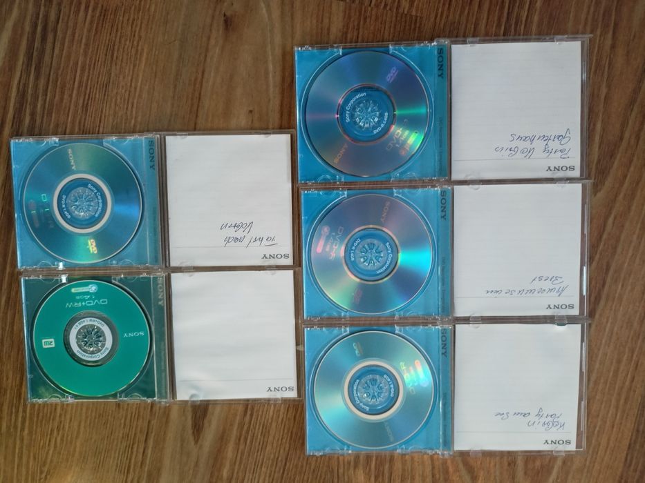 Mini CD oryginalne z muzyką i mini dvd -r Sony