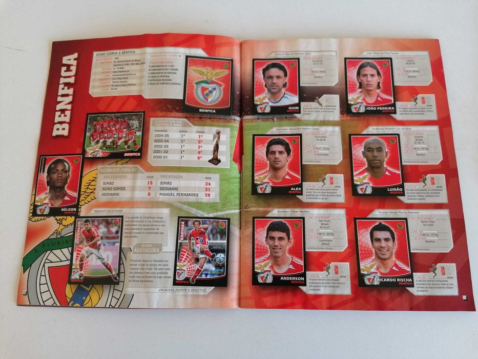 2 Cadernetas Panini Futebol 2005/06
