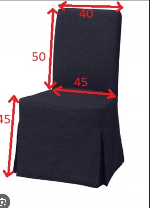 Komplet  4 jeansowych pokrowców na krzesła Ikea