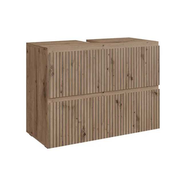 Szafka pod umywalkę Vicco Takumi dąb rzemieślniczy 80 cm, 2 szuflady