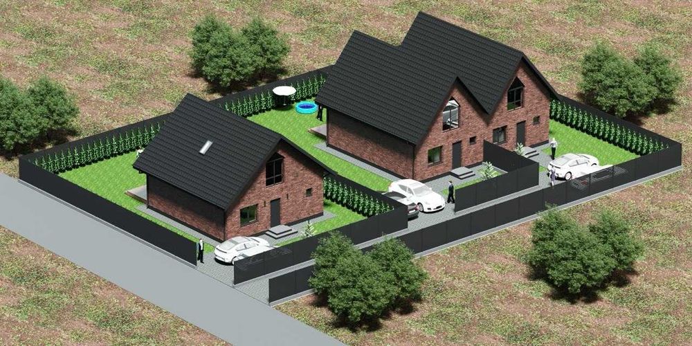 Продаж Дуплекс біля соснового лісу 100 м2, 3,5 сотки Баварська кладка Забудовник