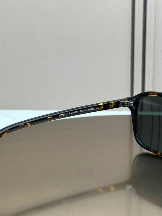 Сонцезахисні окуляри Ray-Ban Raimond RB2231 гавана, зелена лінза G15, прямокутні, унісекс, оригінал