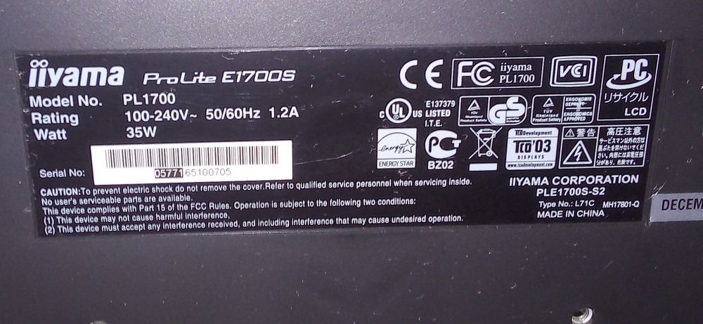 iiyama ProLite E1700S