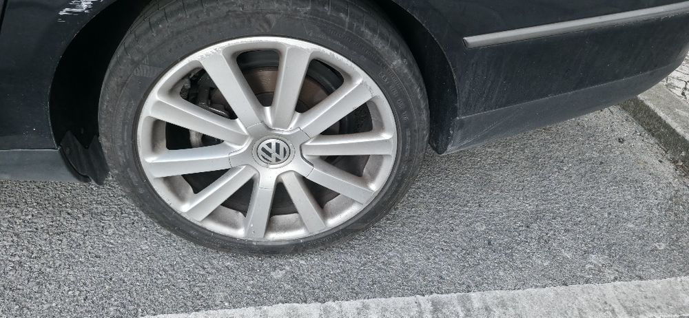 Conjunto de 4 Jantes Volkswagen Passat R36 (5x112) + 4 Pneus Goodyear Eagle F1 Asymmetric 5 ( Novos)