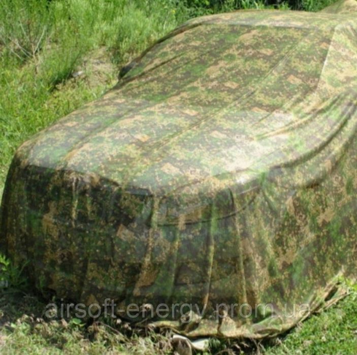 Тканина сітка браш камуфляж Green Zon маскувальна камуфляжна затіняюча