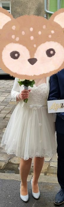 Sukienka ślubna z bolerkiem