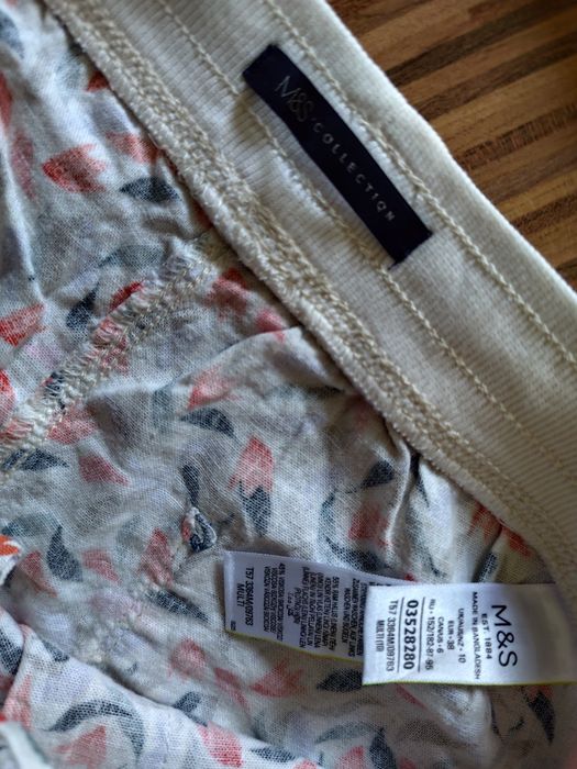 M&S lniane spodenki szorty krótkie 38