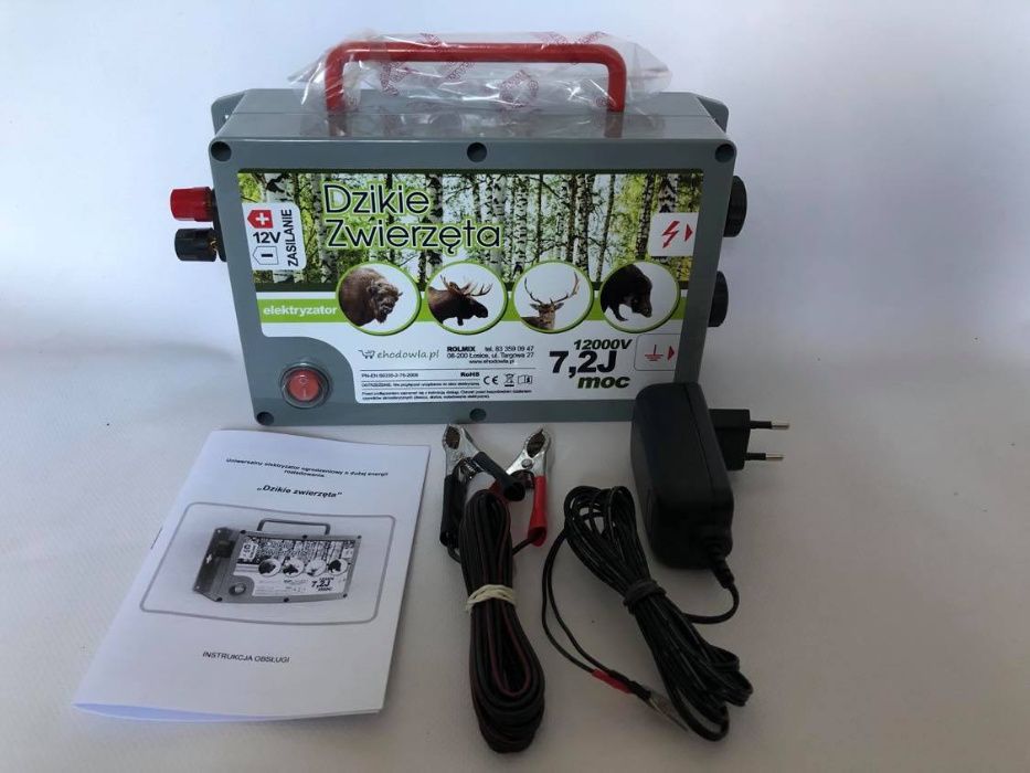 Elektryzator Dzikie Zwierzęta 7,2J pastuch elektryczny