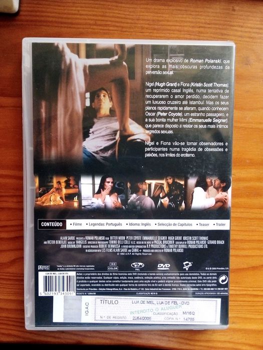 Lua de Mel, Lua de Fel - Polanski / Peter Coyote / Emmanuelle Seigner