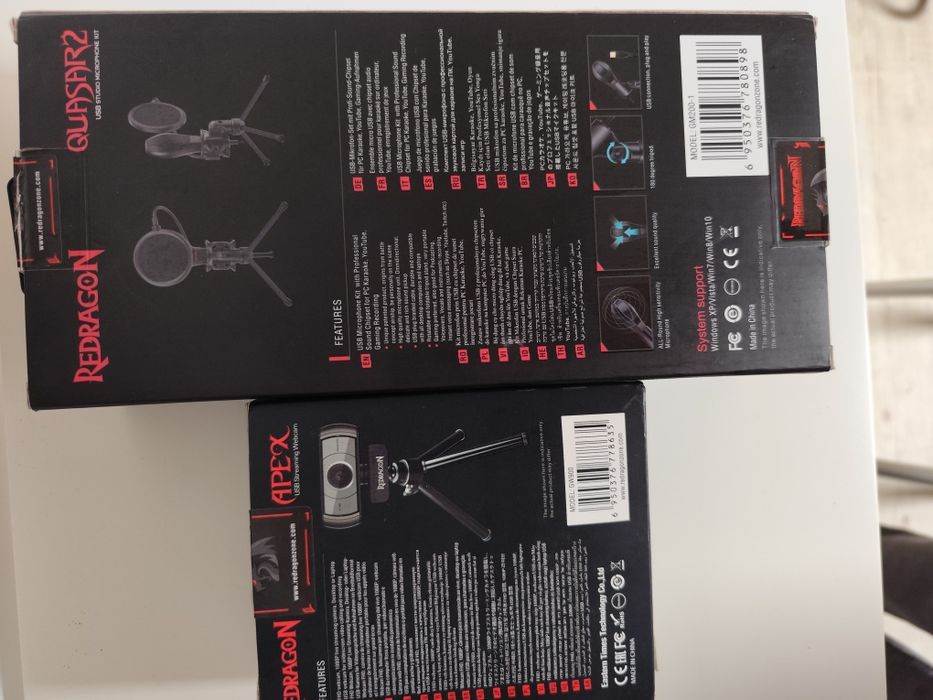 Conjunto de microfone e câmara