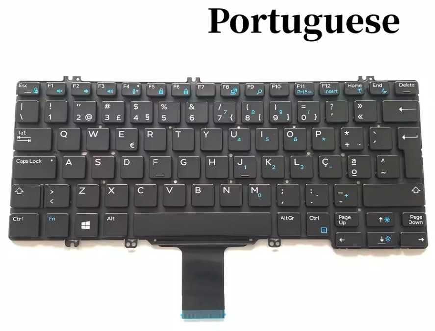 Teclado Dell Latitude E5250, E7250 Português, novo