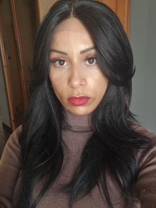 Lace front realista ao cabelo humano
