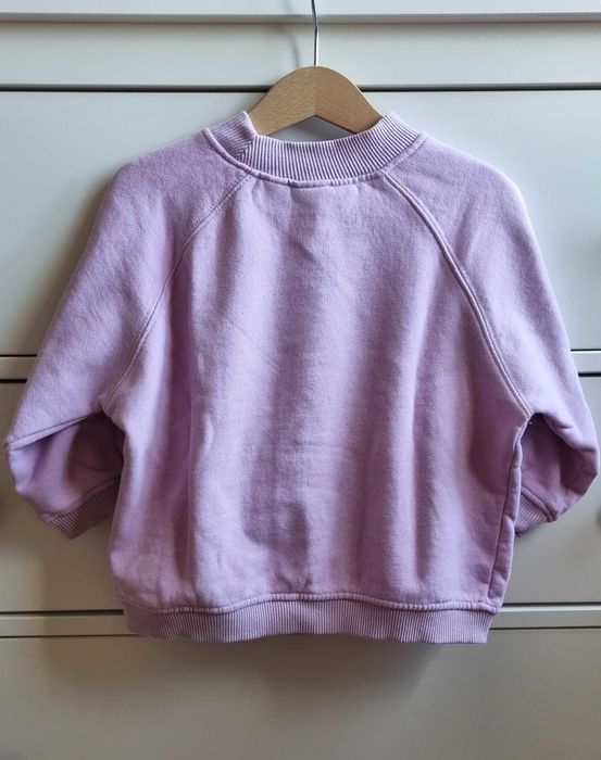 Liliowa bluza bawełniana Zara, rozm. 104